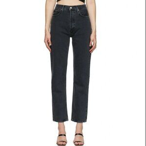 AGOLDE 90's Pinch Waist Black Ankle Jeans